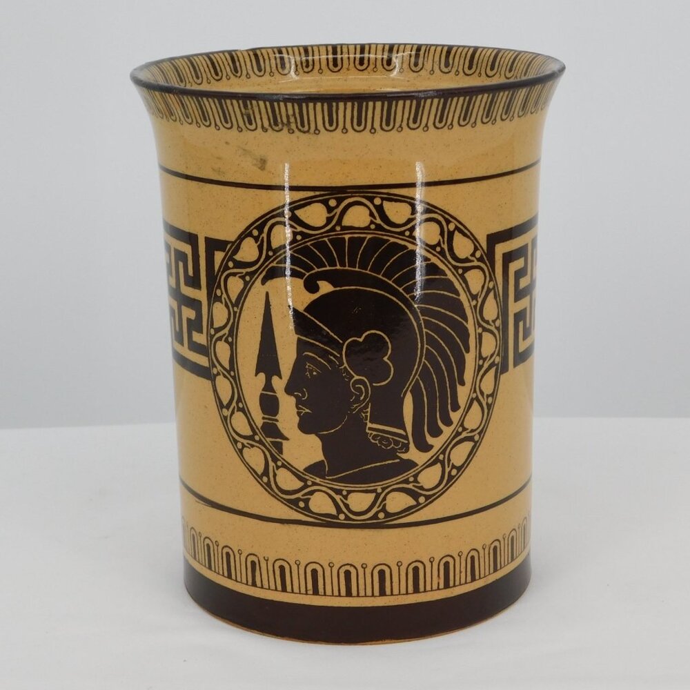 Royal Doulton Morrisian Ware Athenian Style Pottery Ewer Greek Key Antique FLAW
